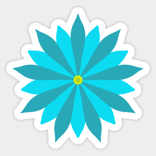 Blue Flower Sticker